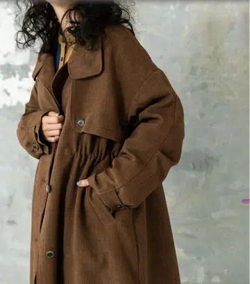 오즈모시스 롱 코트 브라운