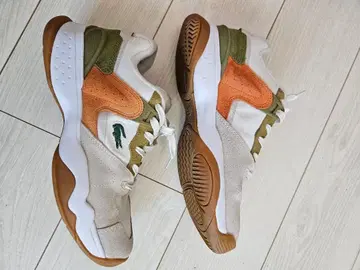 Lacoste 스니커즈 화이트/오렌지/카키