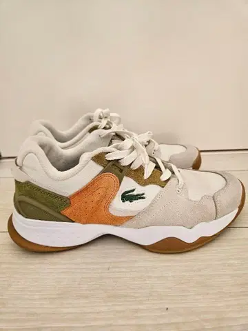 Lacoste 스니커즈 화이트/오렌지/카키