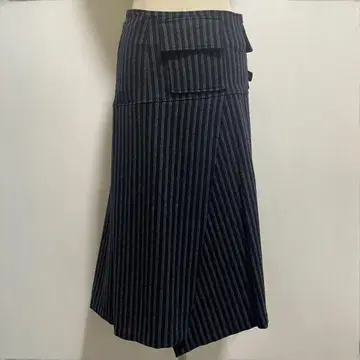 45RPM 비대칭 랩스커트 벨트 스커트 스트라이프 3