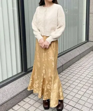 COCODEAL 코코딜 페더 펄 버튼 가디건