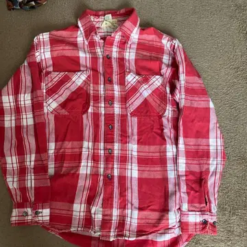 St. John's Bay 플란넬 셔츠 빨간색 체크