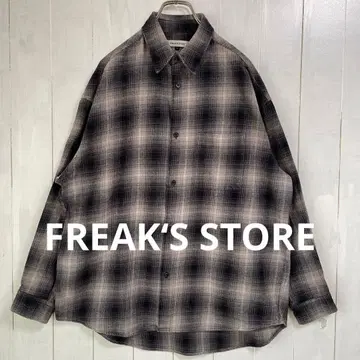 프릭스스토어 옴브레 체크 BIG 플란넬 셔츠 L 사이즈