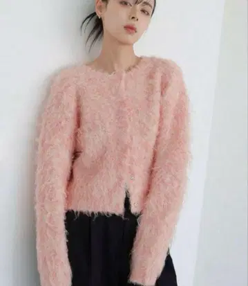 [ 완판템 ] 믹스 샤기 니트 가디건 LIAN