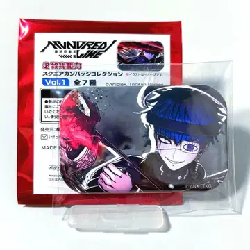 HUNDRED LINE 스퀘어 캔뱃지 면영 왜 필살아구력