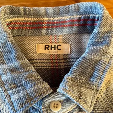 RHC 체크 무늬 긴팔 셔츠 데님풍