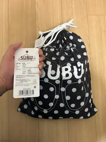 SUBU 흑백 도트 슬립온 M