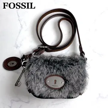 컨디션 최상 FOSSIL 숄더백 퍼 vintage 열쇠 가죽