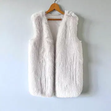 [ 새상품급 ] palmRICHE 포름리슈 베이지 퍼 베스트 퍼 베스트