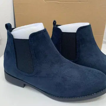 네이비 사이드 고어 부츠 스웨이드