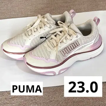 PUMA 여성용 통굽 핑크 화이트