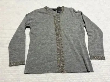 [택 포함] 23구 그레이 비즈 포함 긴팔 가디건