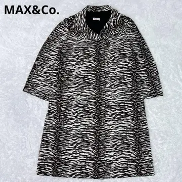 MAX&Co. 맥스앤코 코트 올 패턴 호랑이 무늬 싸개 버튼