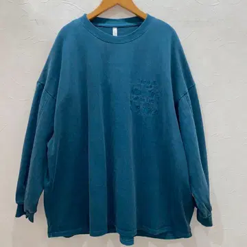 루필리안 블루 긴팔 티셔츠 셔츠 자수 백 스핀들 포함 새상품