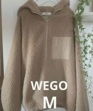 WEGO 보아 자켓 점퍼 복슬복슬 아우터 후드 부착 M