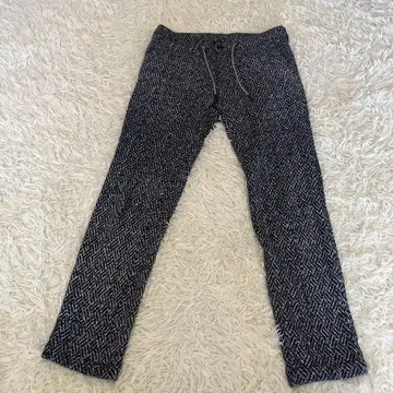 지 스테이지 헤링본 프린트 속기모 백 플리스 XL 사이즈