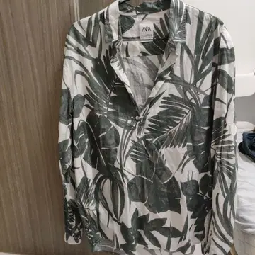 ZARA 릴랙스핏 잎 패턴 셔츠 L 사이즈