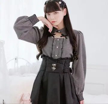 팔엘피 하운드투스 체크 블라우스 블랙