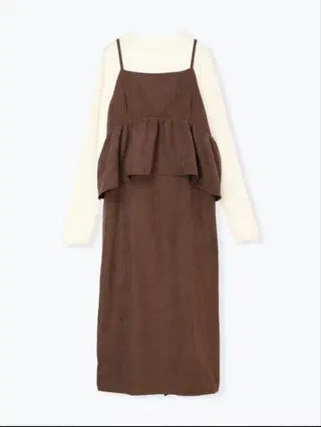 Re-J & SUPURE 뷔스티에 도킹 점프 스커트 3L 브라운