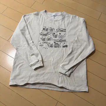 [닛쇼쿠낫츠코] 우주 유영 15th 음악 디자인 긴팔 맨투맨 (XL)