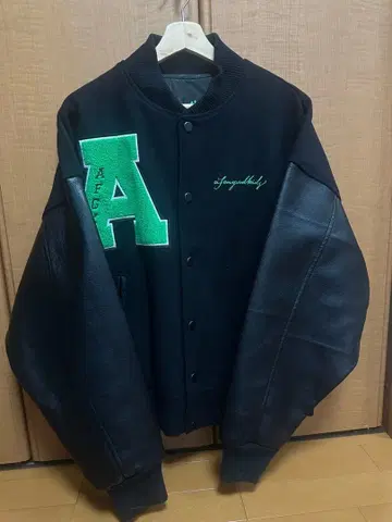 a few Good kids 바시티 자켓 블랙/그린