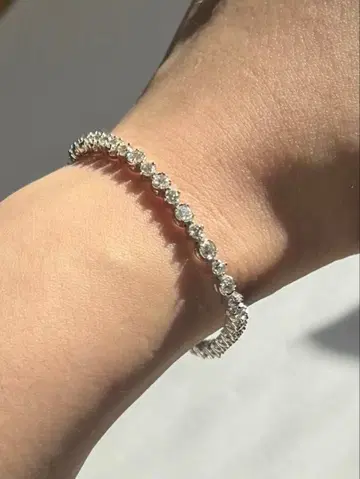 실버 925 크리스탈 팔찌