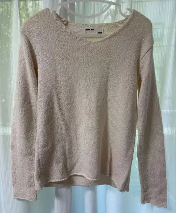 evam eva 샤기 코튼 니트