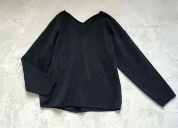 아나이 최근 모델 도킹 니트 네이비 38 루즈핏