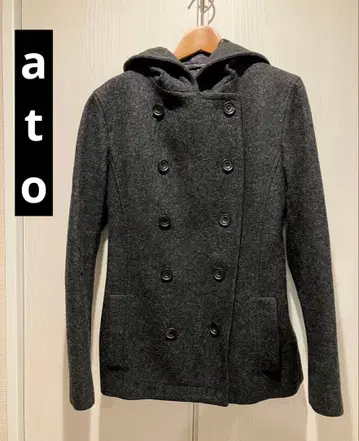 ato 아토 피 코트 숏 기장 후드 부착