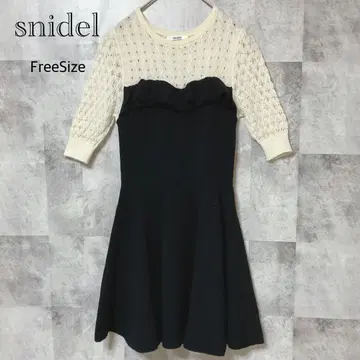 [ snidel ] 스나이델 레이어드 플레어 니트 원피스 Free