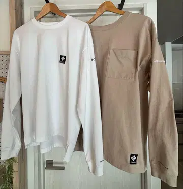 컬럼비아 롱 T 2장 세트 남성용 M 사이즈