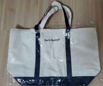 미사용 새상품 Jack Bunny!! 토트백 아이보리/네이비