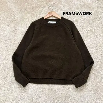 프레임워크 캐시미어 W/Ca 크루넥 숏 풀오버 니트