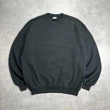 90s 빈티지 블랙 무지 맨투맨 JERZEES XL 사이즈