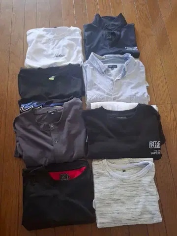 남성용 캐주얼 T셔츠 피케 셔츠 트레이닝복 8종 세트