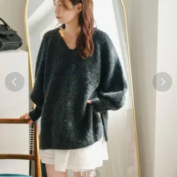 kastane 카스타네 멜란지 브이넥 니트