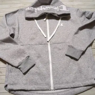 Champion 그레이 속기모 후드티 L