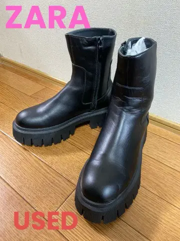 [ USED ] ZARA 트랙 밑창 부츠 37