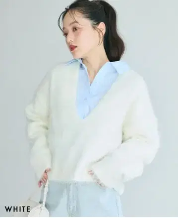 [ BASEMENTonline ] 모헤어 스키퍼 니트탑