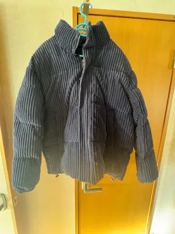 ZARA 코듀로이 네이비 다운 자켓