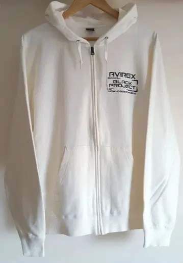 [ AVIREX BLACK PROJECT ] ZIP 후드티 L 화이트