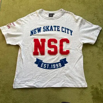 NEW SKATE CITY 반팔 셔츠 그레이