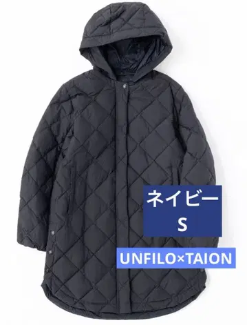 UNFILO x TAION 2WAY 퀼팅 코트 네이비 S