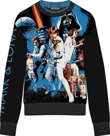 주말 한정판 가격 인하! 새상품 스타 워즈 그래픽 니트 (사이즈 46)