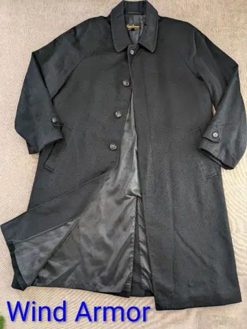 퓨어 캐시미어 100% 블랙 롱 코트 110cm L