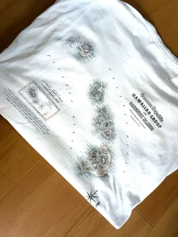 90's Banana Republic USA제 하와이 지도 T셔츠 S/M