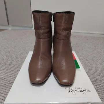 긴자 카네마츠 브라운 가죽 부츠