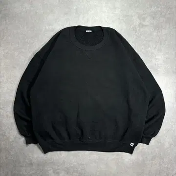 90s 러셀 애슬레틱 블랙 무지 맨투맨 XL 사이즈 상당 USA제?