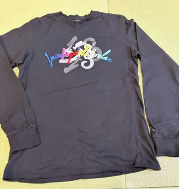 1PIU1UGUALE3 RELAX 블랙 긴팔 티셔츠