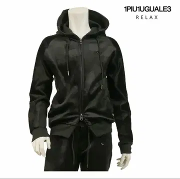 1PIU1UGUALE3 후드티 카모 엠보싱 벨로아 셋업